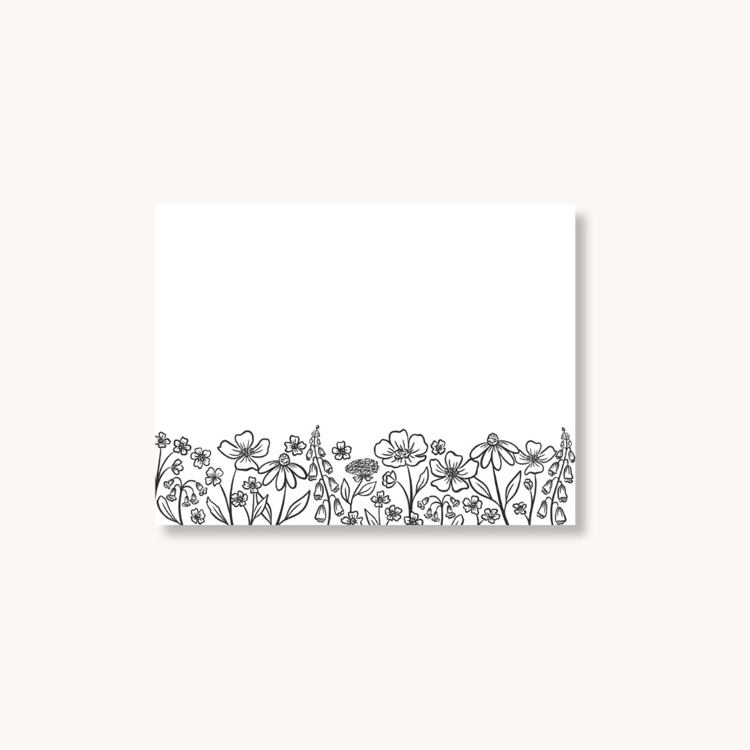 Pressed Floral Sticky Notes, 4x3