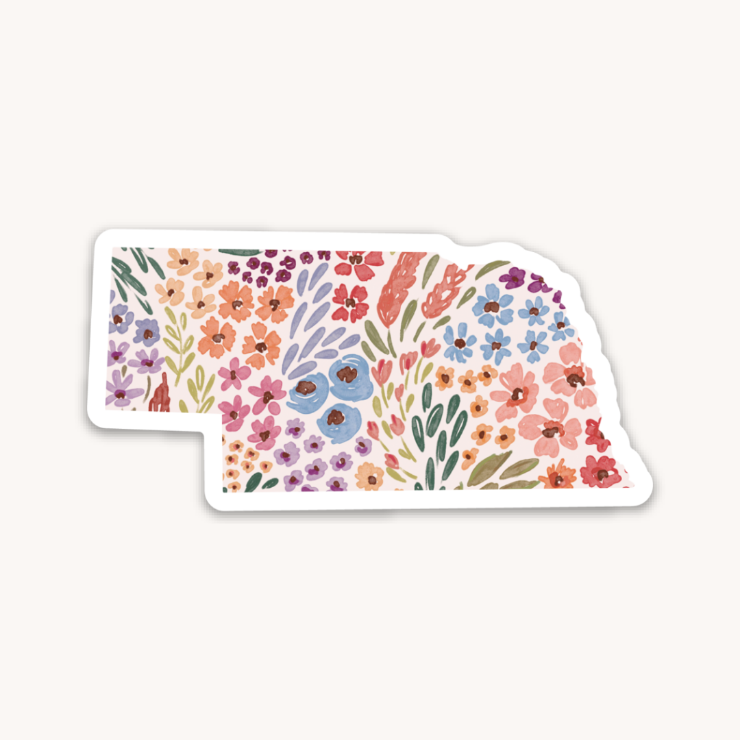Waterproof Vinyl State Sticker, 3x1.5"