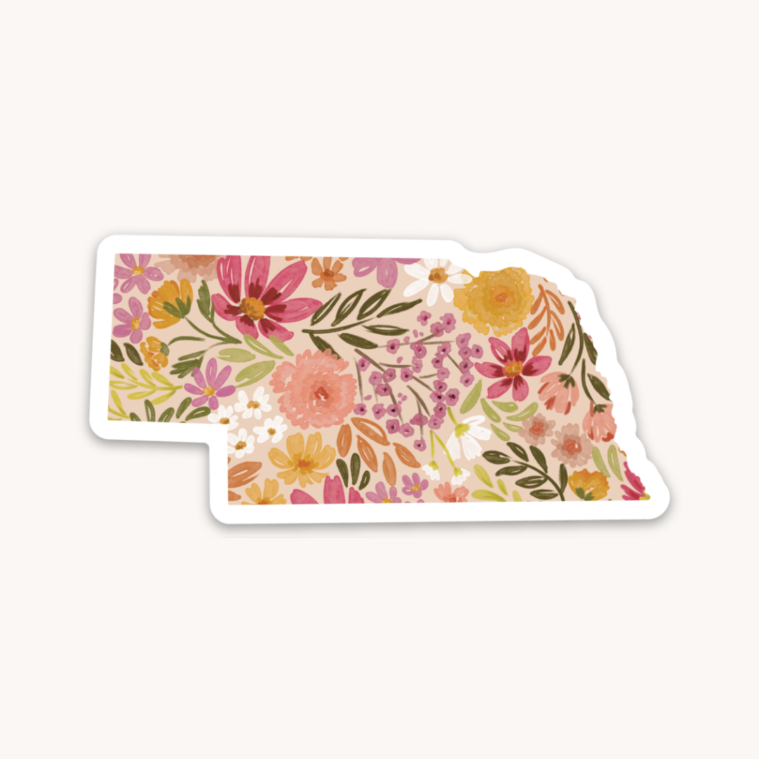 Waterproof Vinyl State Sticker, 3x1.5"