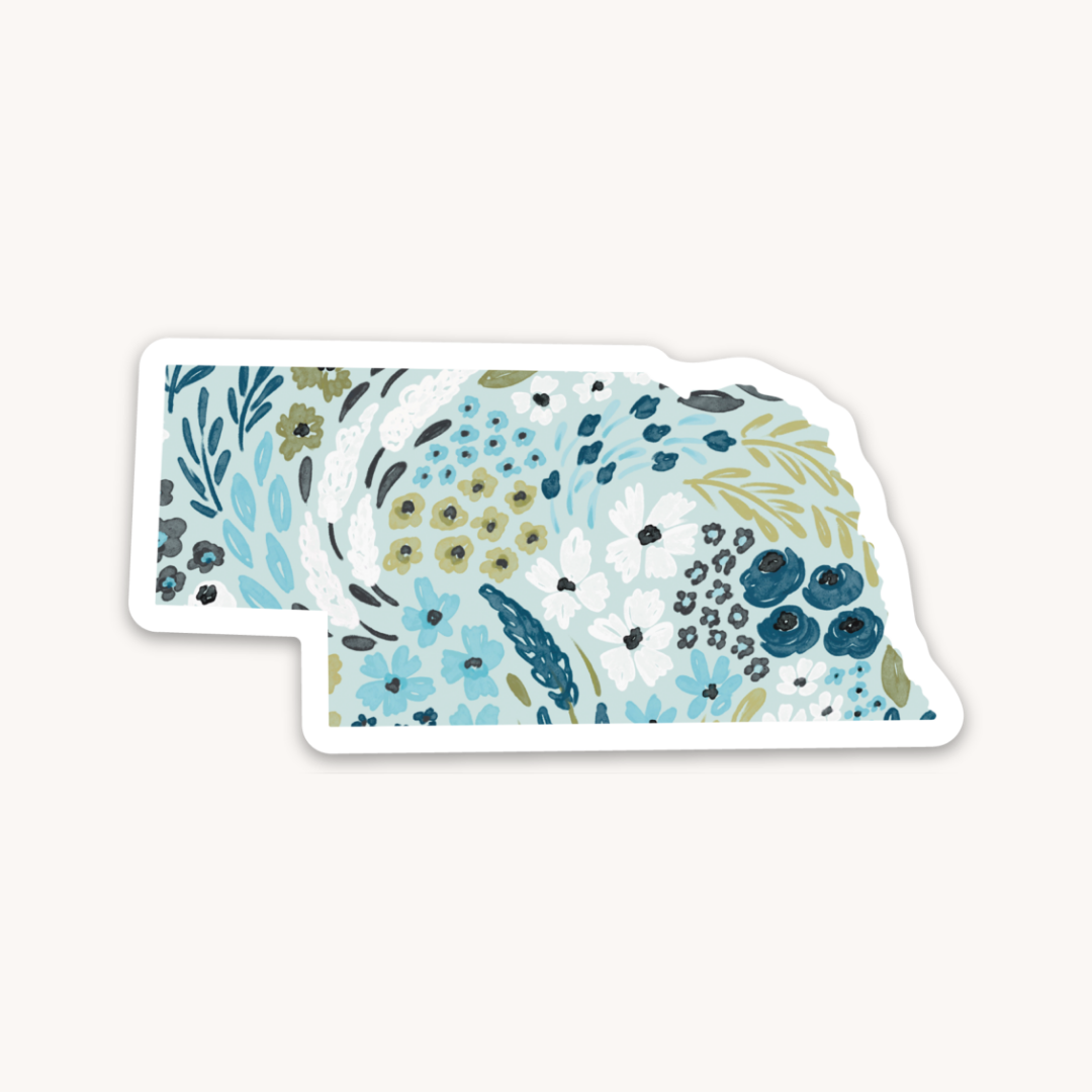 Waterproof Vinyl State Sticker, 3x1.5"