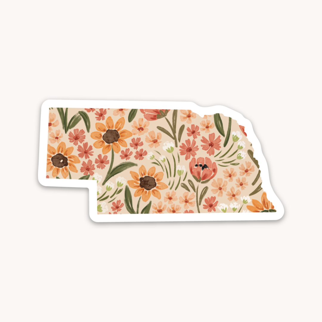 Waterproof Vinyl State Sticker, 3x1.5"