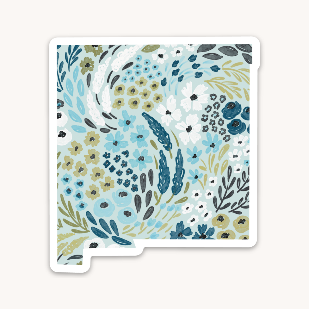 Waterproof Vinyl State Sticker, 3x2.75"