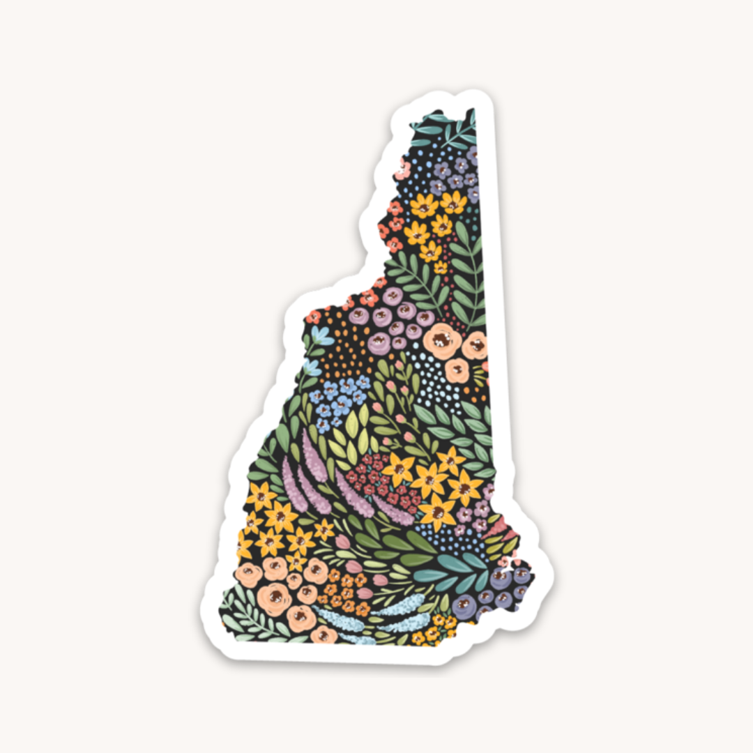 Waterproof Vinyl State Sticker, 3x1.75"