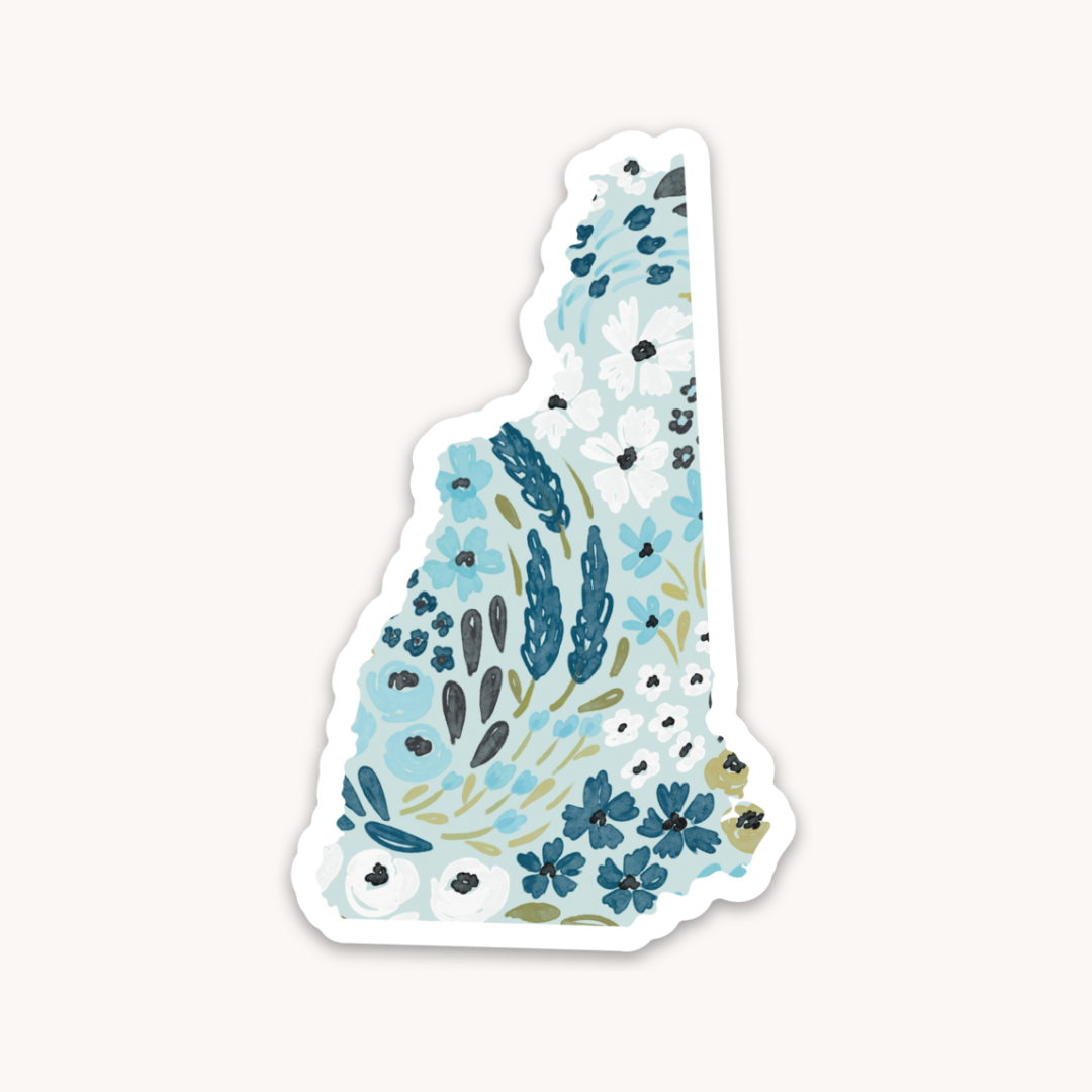 Waterproof Vinyl State Sticker, 3x1.75"
