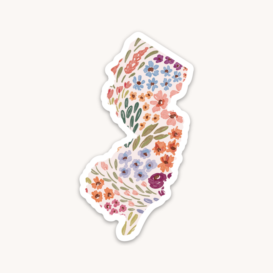 Waterproof Vinyl State Sticker, 2.75x1.75"
