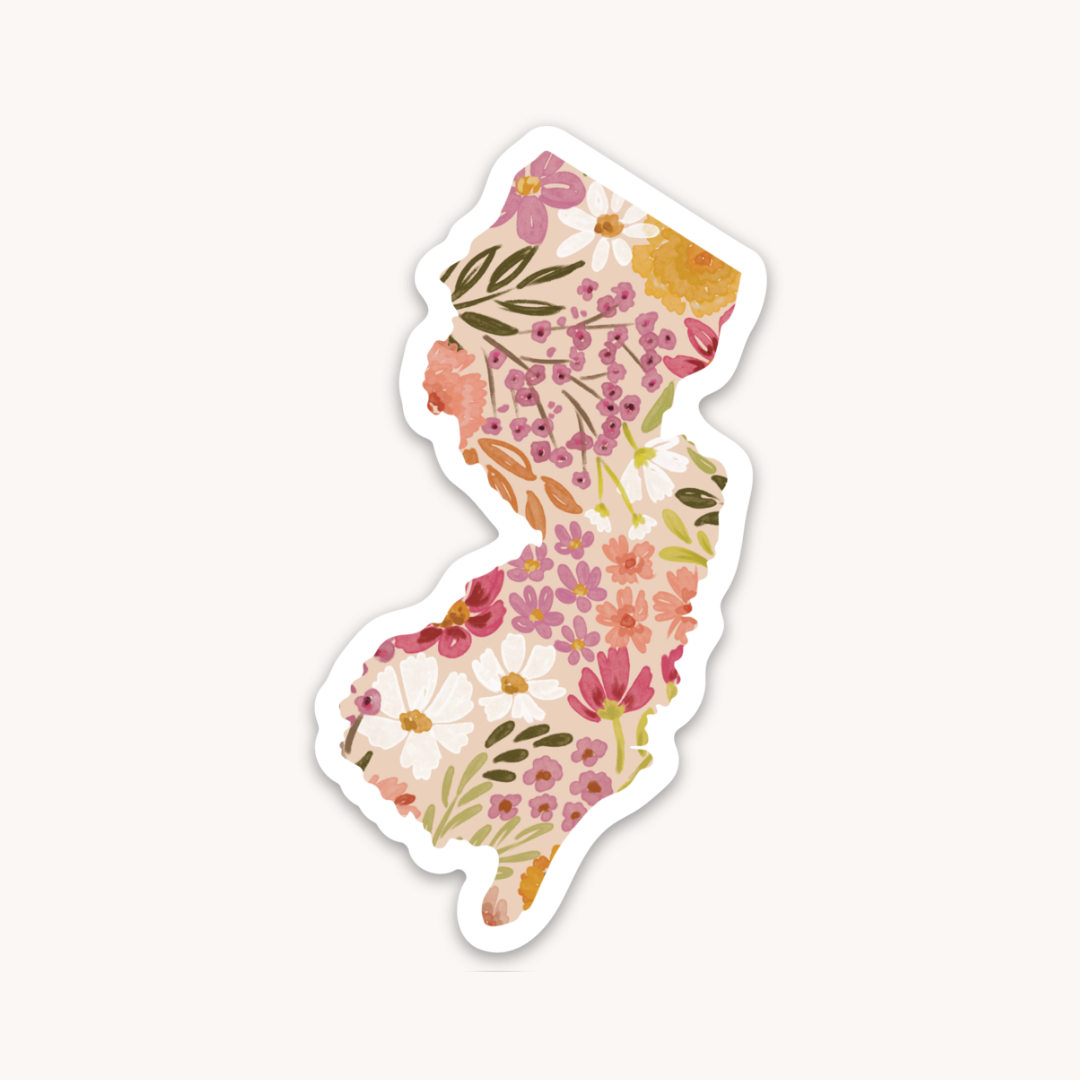 Waterproof Vinyl State Sticker, 2.75x1.75"