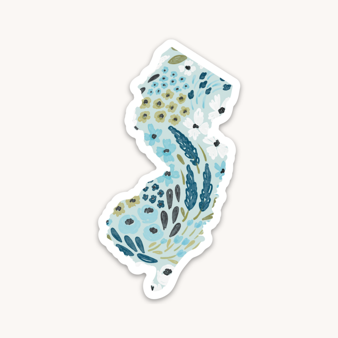 Waterproof Vinyl State Sticker, 2.75x1.75"