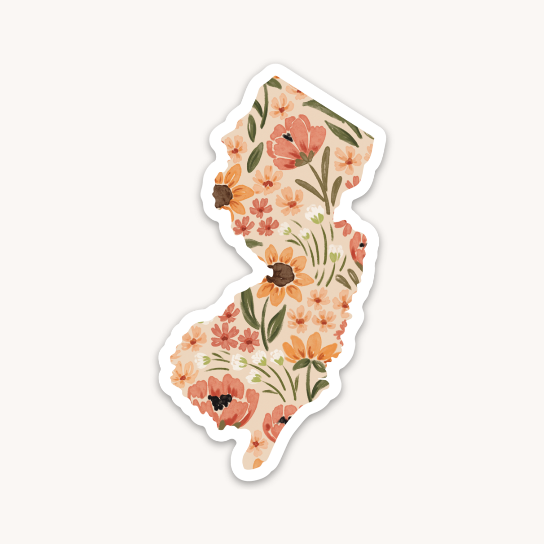 Waterproof Vinyl State Sticker, 2.75x1.75"
