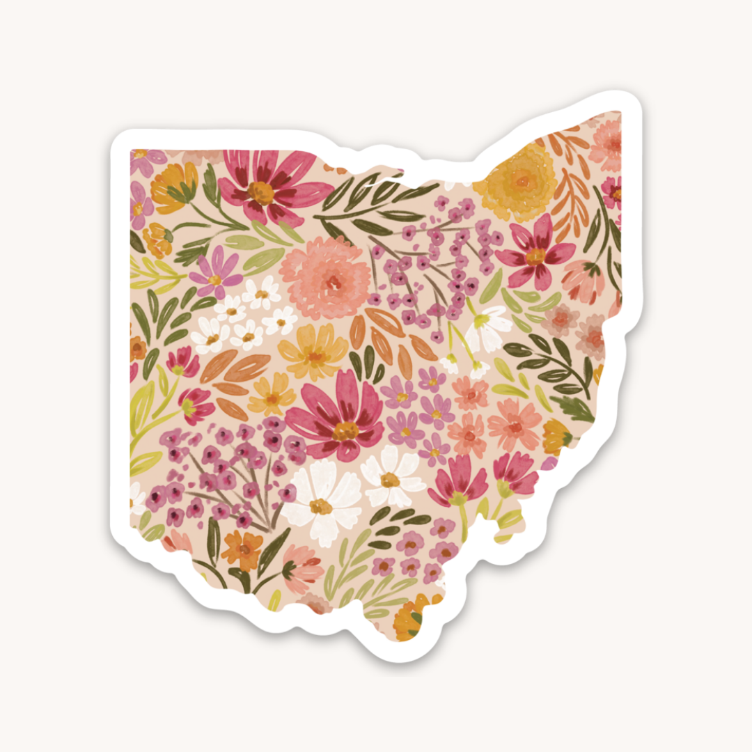 Waterproof Vinyl State Sticker, 3x2.5"