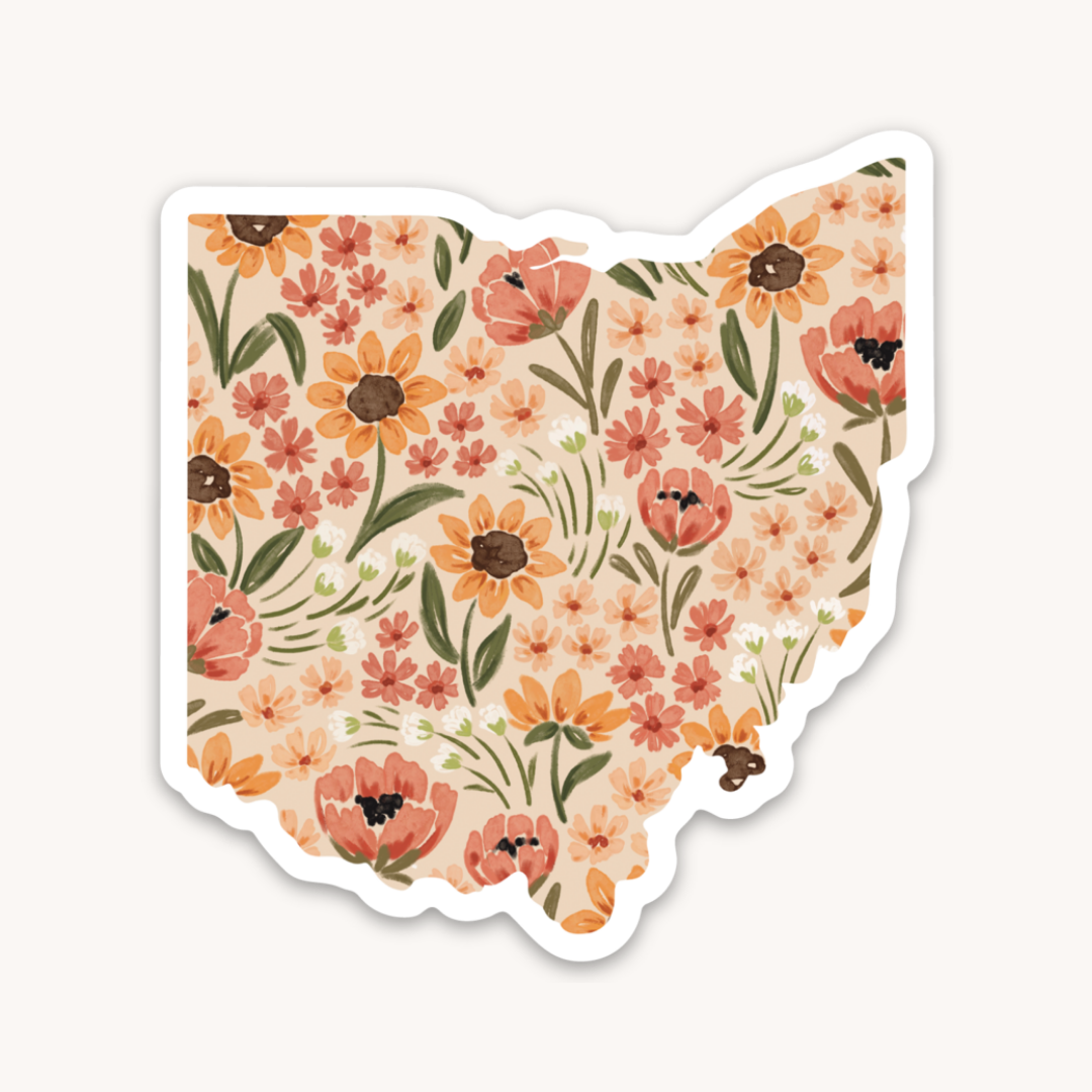 Waterproof Vinyl State Sticker, 3x2.5"