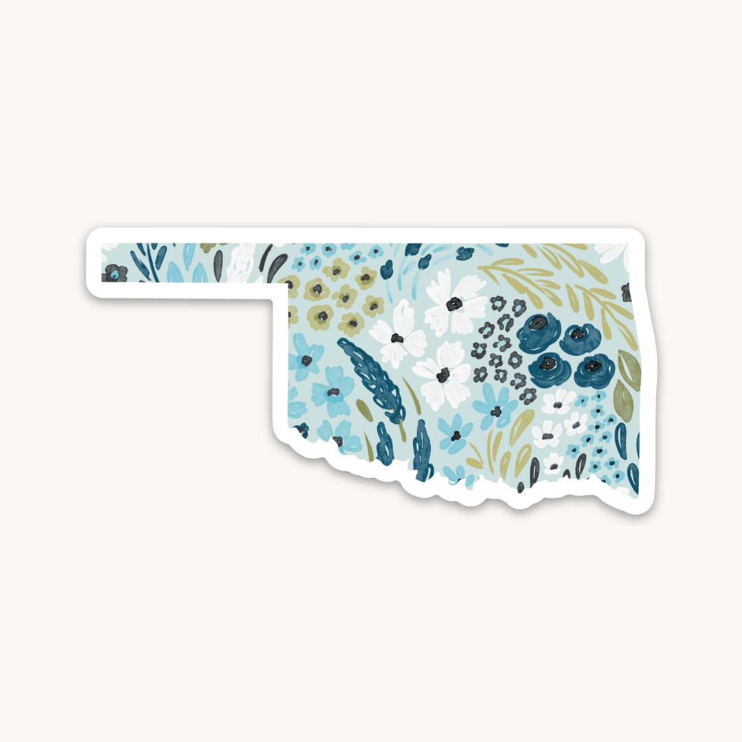 Waterproof Vinyl State Sticker, 3.5x1.75"
