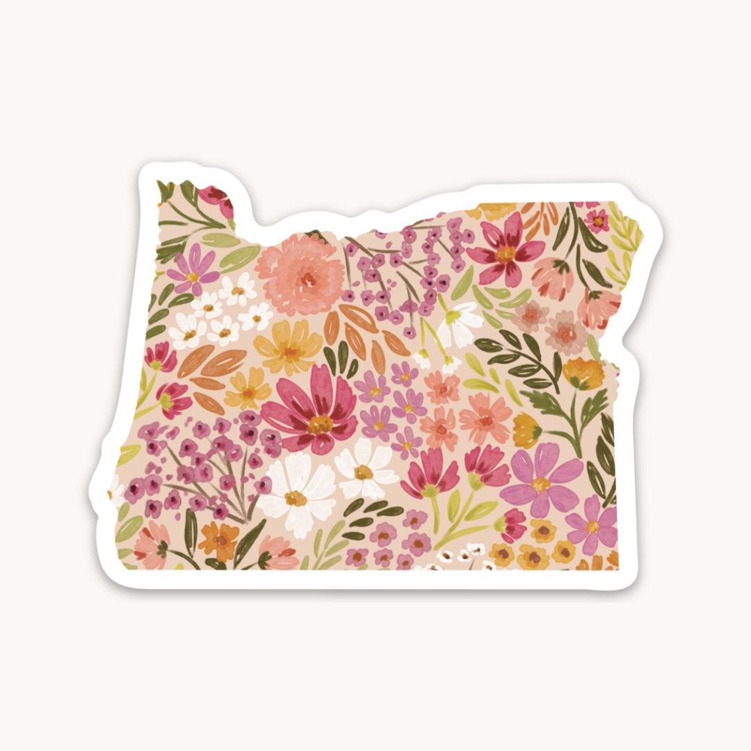Waterproof Vinyl State Sticker, 3x2.5"