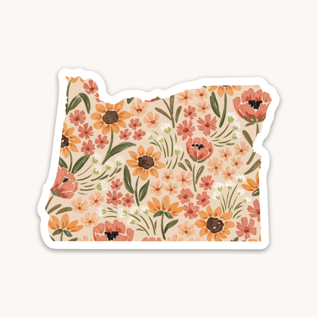 Waterproof Vinyl State Sticker, 3x2.5"