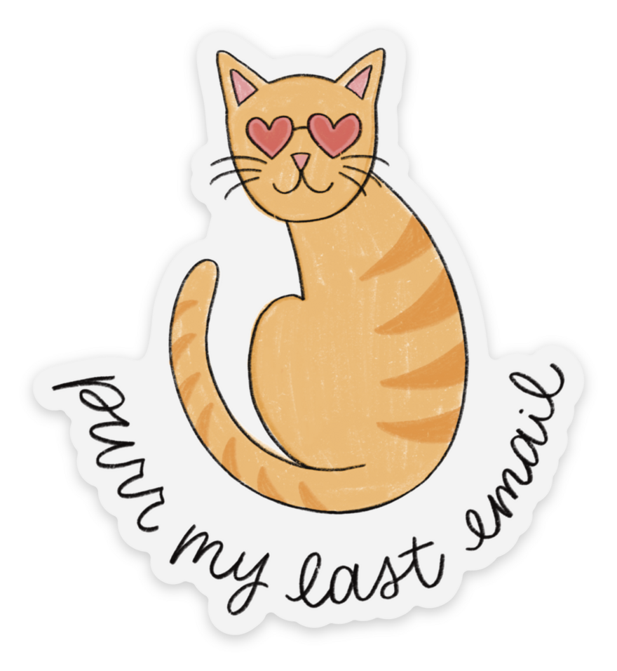 Clear Waterproof Vinyl Sticker 2.7x3"