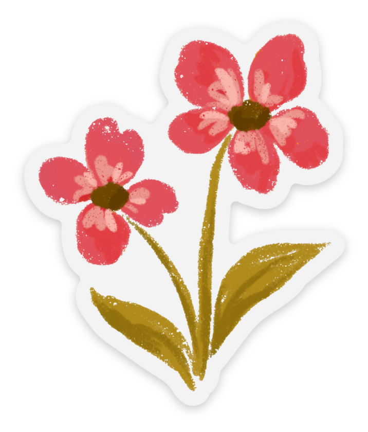 Clear Waterproof Vinyl Sticker 2.2x2.6"