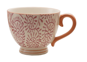 Stoneware Mug with Pattern, 4 Styles