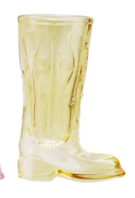 Glass Cowboy Boot Shaped Mini Vase/Shot Glass, 4 Colors
