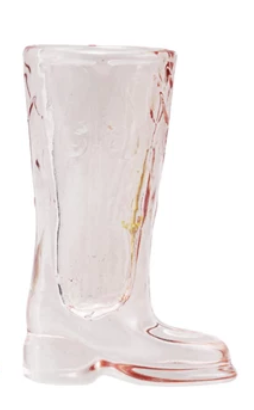 Glass Cowboy Boot Shaped Mini Vase/Shot Glass, 4 Colors