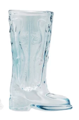 Glass Cowboy Boot Shaped Mini Vase/Shot Glass, 4 Colors