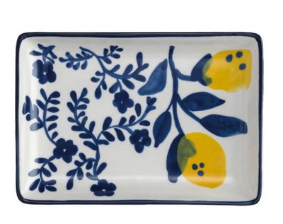 Lemon Stoneware Plate, 4 Styles