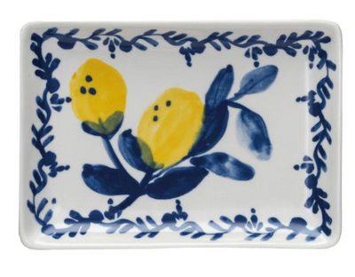 Lemon Stoneware Plate, 4 Styles