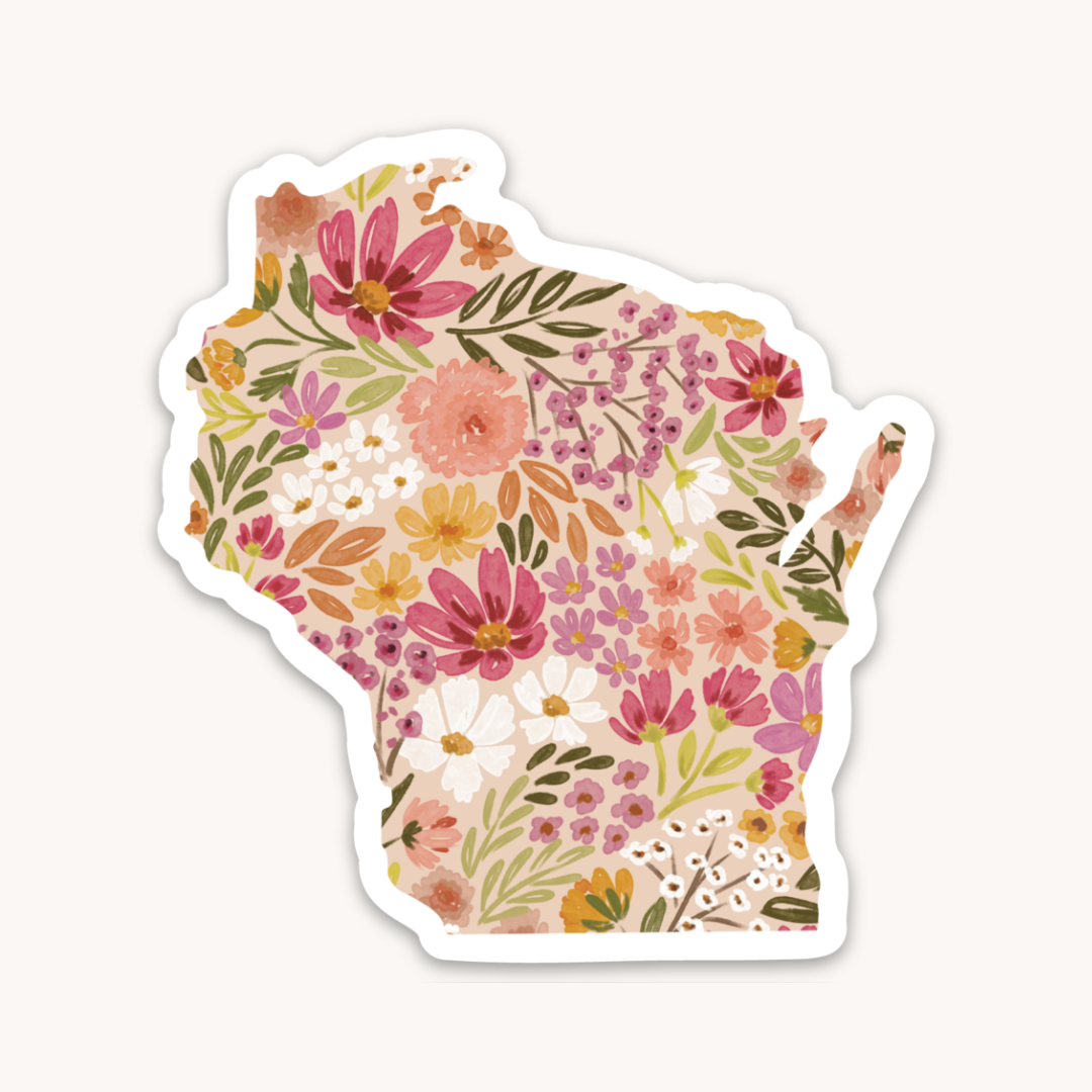 Waterproof Vinyl State Sticker, 3x2.75"