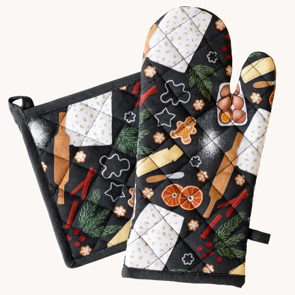 Oven Mitt + Pot Holder Set