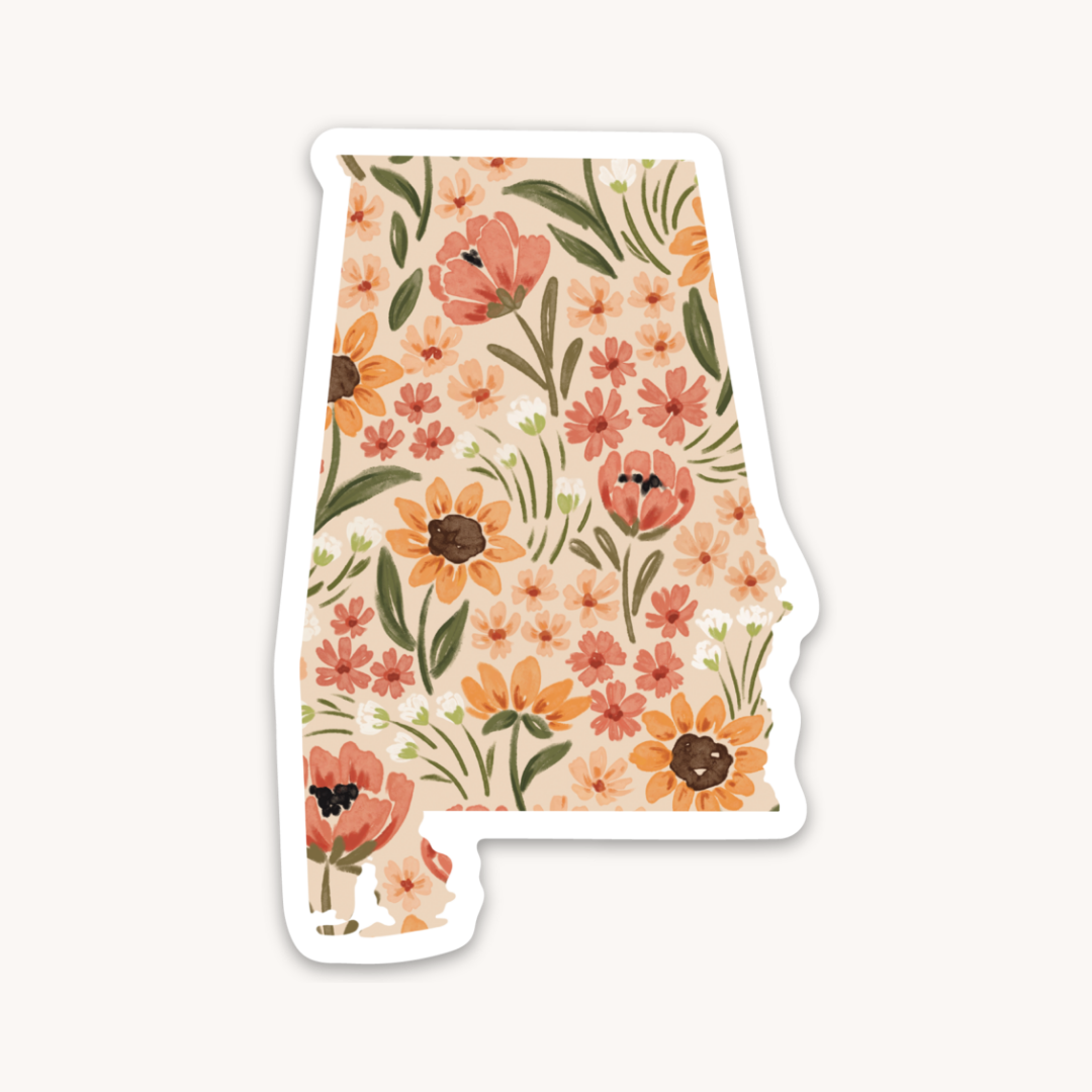 Waterproof Vinyl State Sticker, 3x2"
