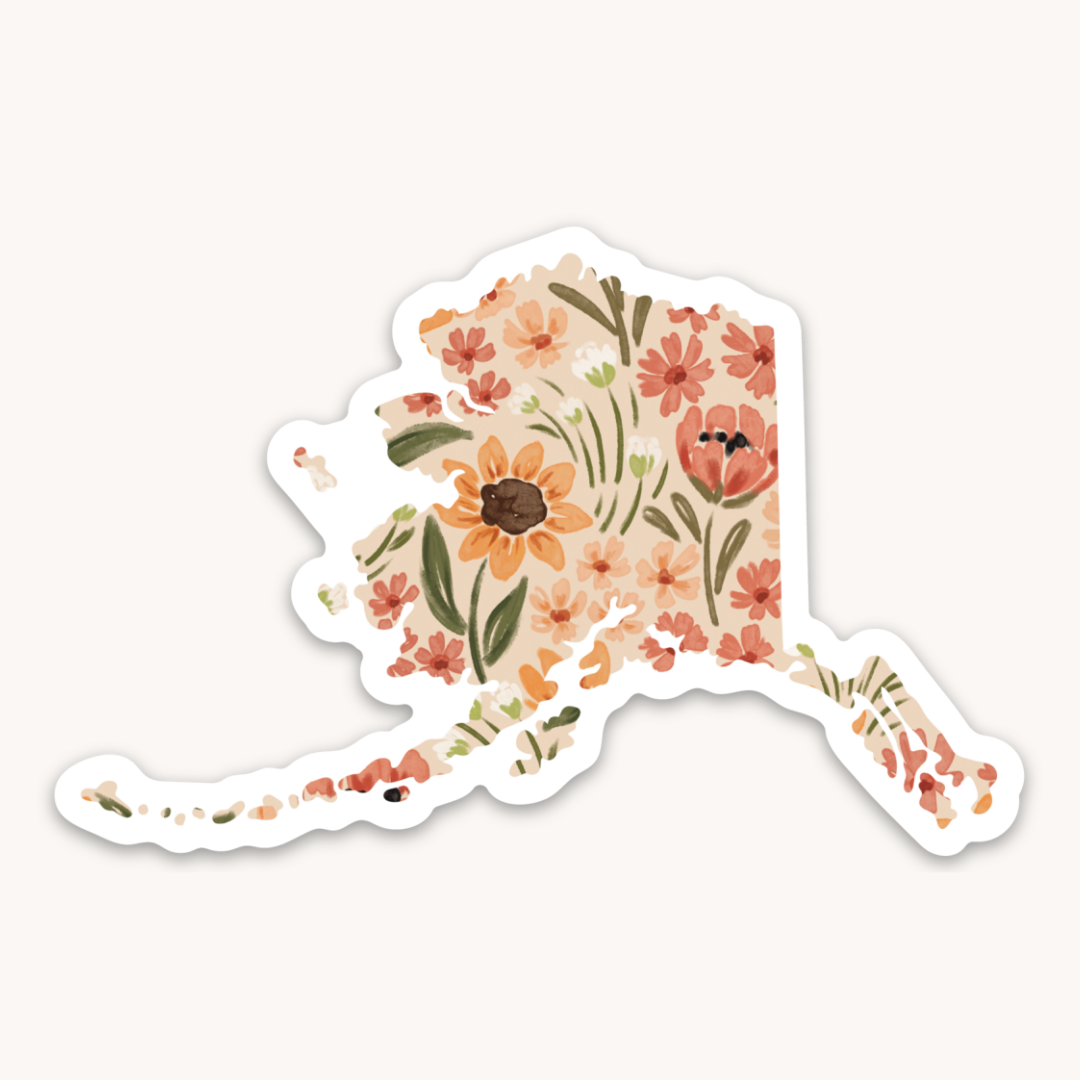 Waterproof Vinyl State Sticker, 3.5x2.25"