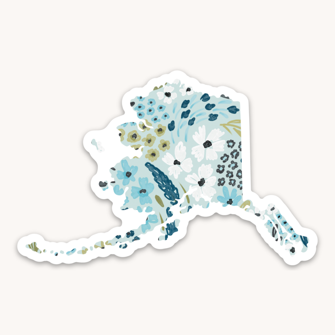 Waterproof Vinyl State Sticker, 3.5x2.25"