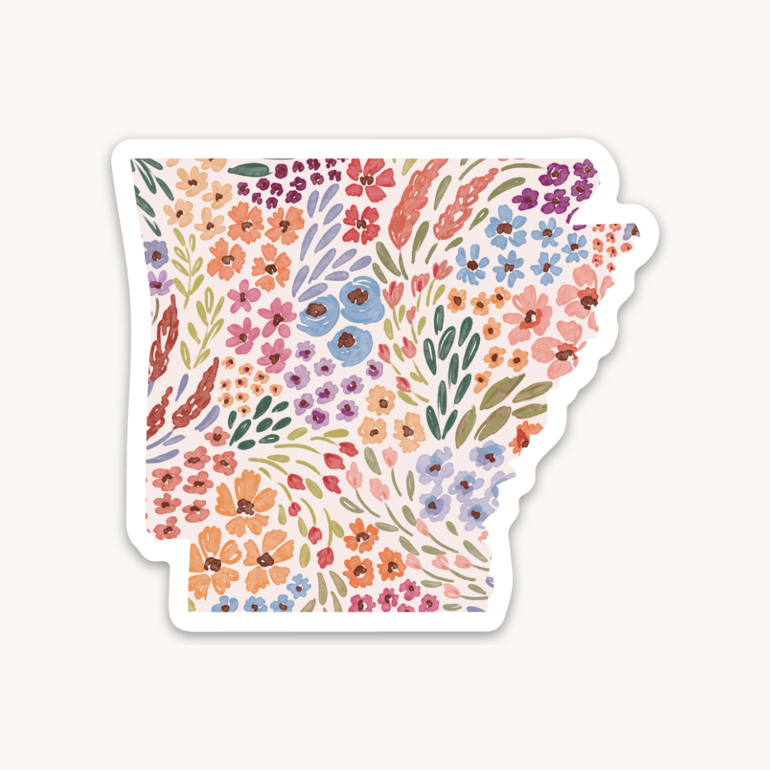 Waterproof Vinyl State Sticker, 3x2.75"
