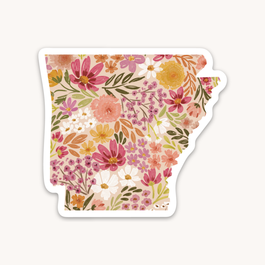 Waterproof Vinyl State Sticker, 3x2.75"