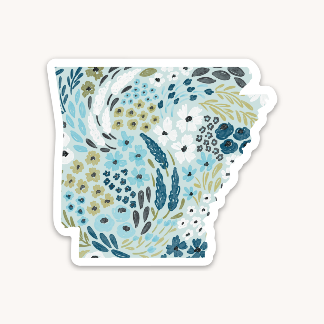 Waterproof Vinyl State Sticker, 3x2.75"