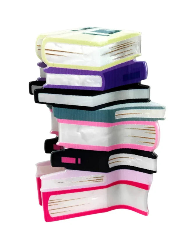 Stack of Books Claw Clip