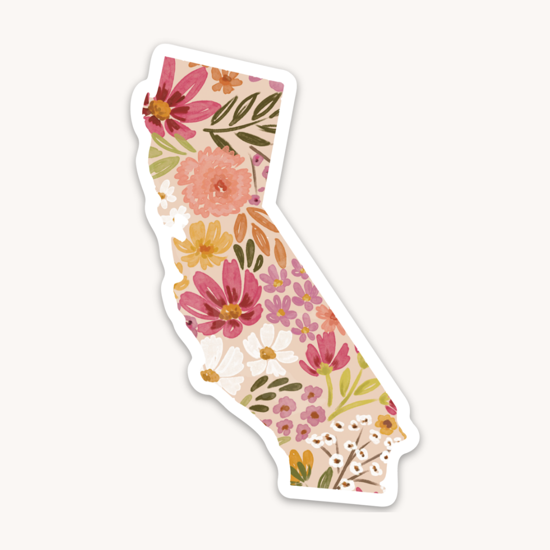 Waterproof Vinyl State Sticker, 3.25x2.5"