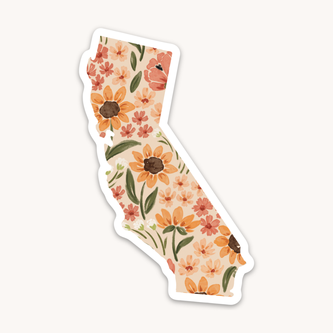 Waterproof Vinyl State Sticker, 3.25x2.5"
