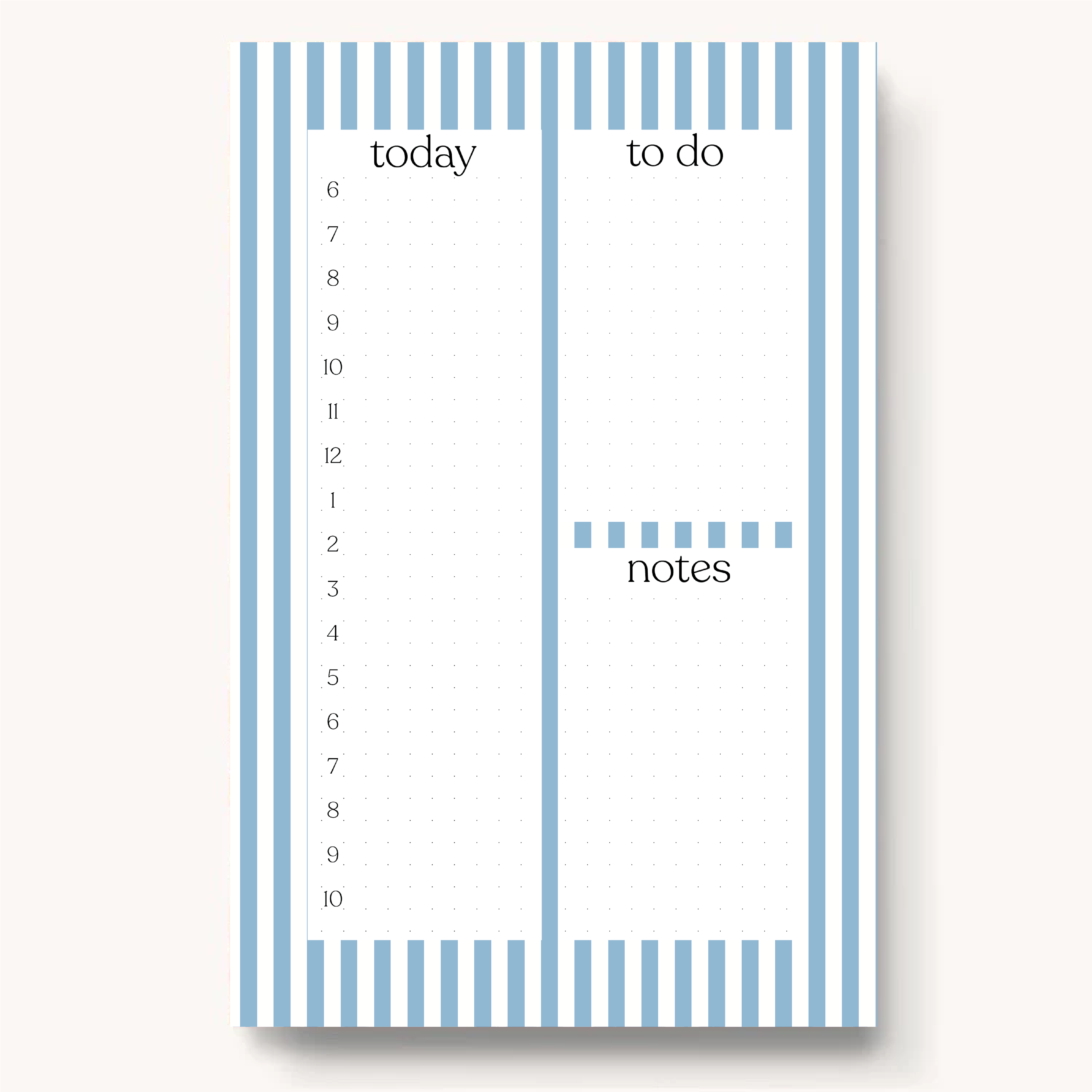 Hourly Daily Planner Notepad, 8.5x5.5"