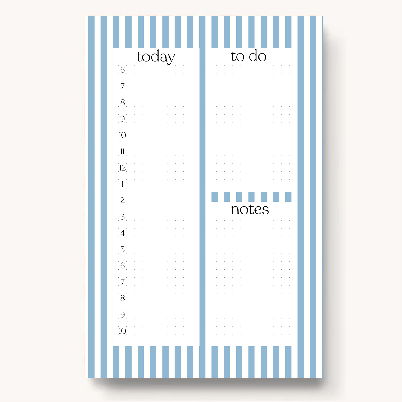 Hourly Daily Planner Notepad, 8.5x5.5"