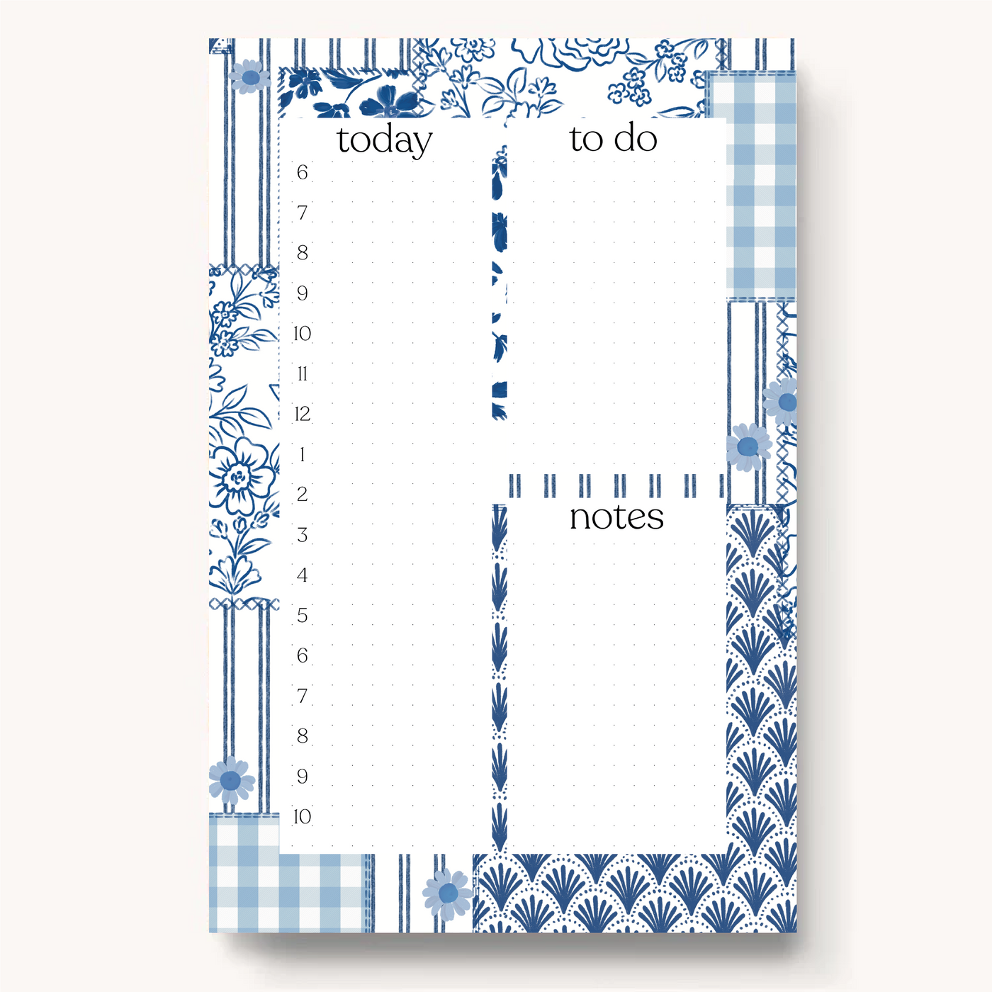 Hourly Daily Planner Notepad, 8.5x5.5"