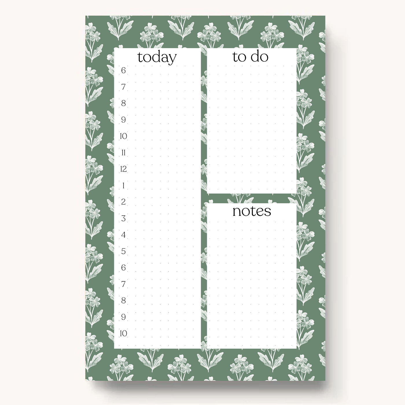 Hourly Daily Planner Notepad, 8.5x5.5"