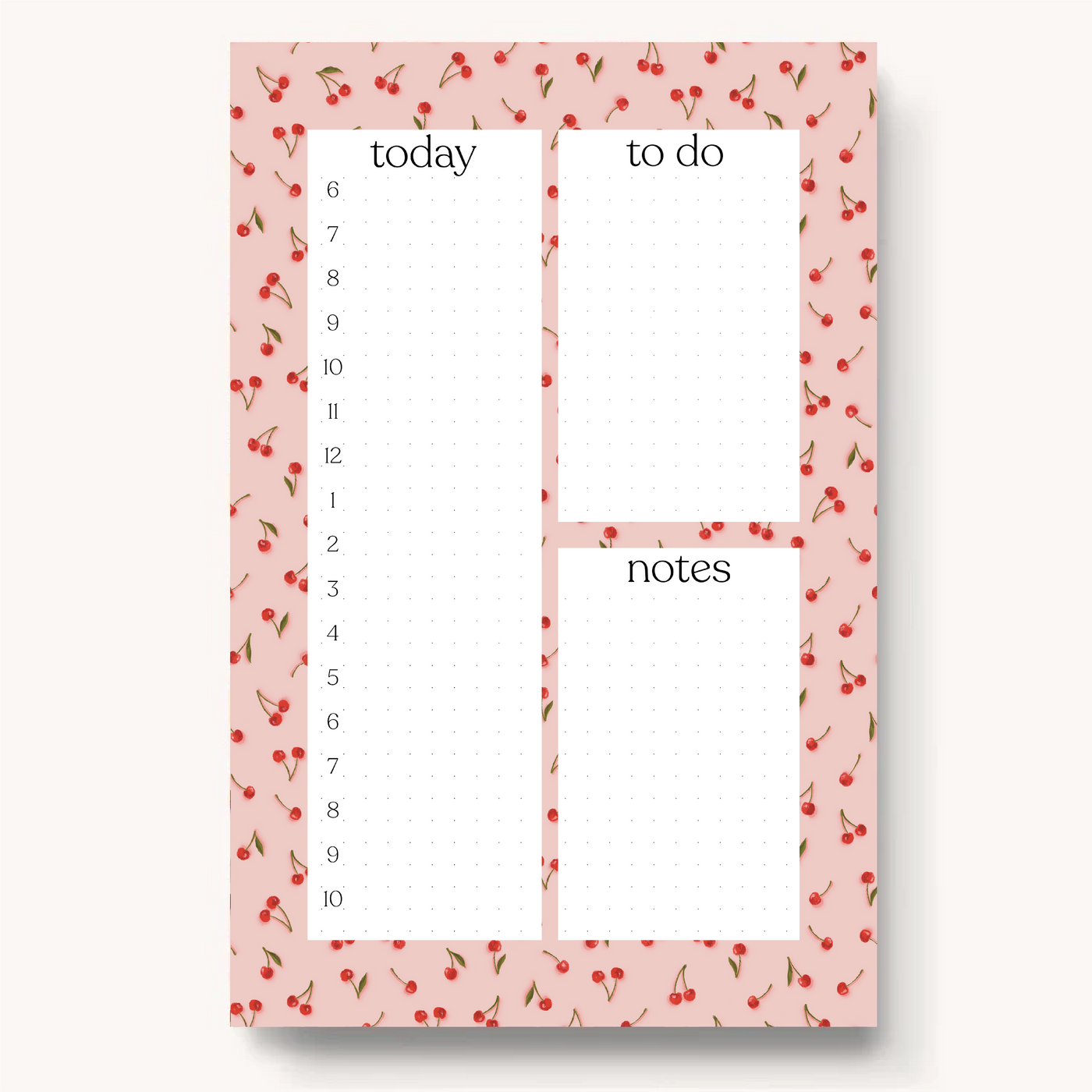 Hourly Daily Planner Notepad, 8.5x5.5"