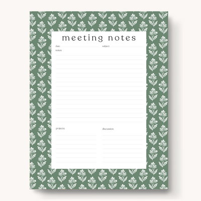Meeting Notes Notepad Meeting Notepads – Stay Organized and Professional – Elyse Breanne Design