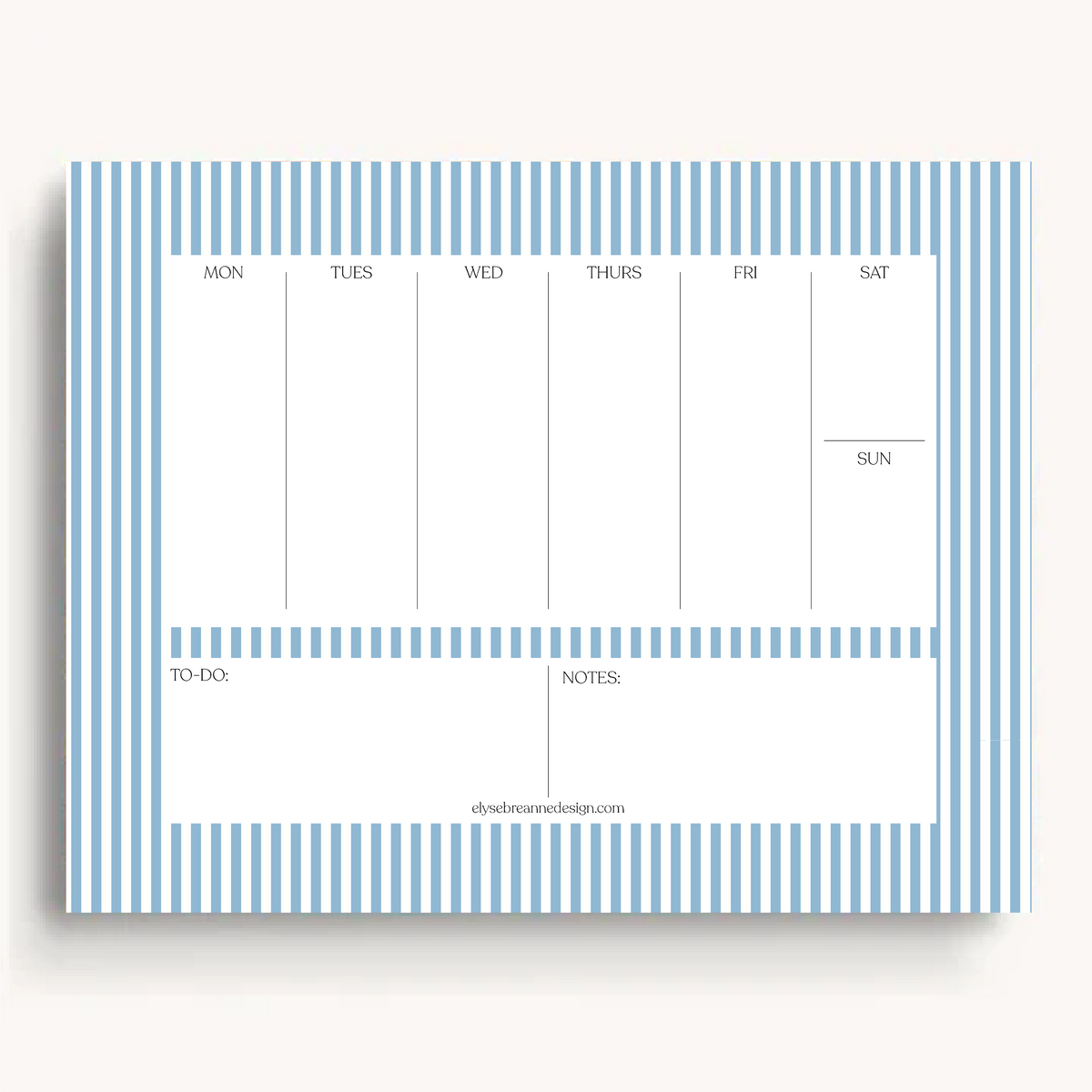 Weekly Planner Notepad, 8.5x11"