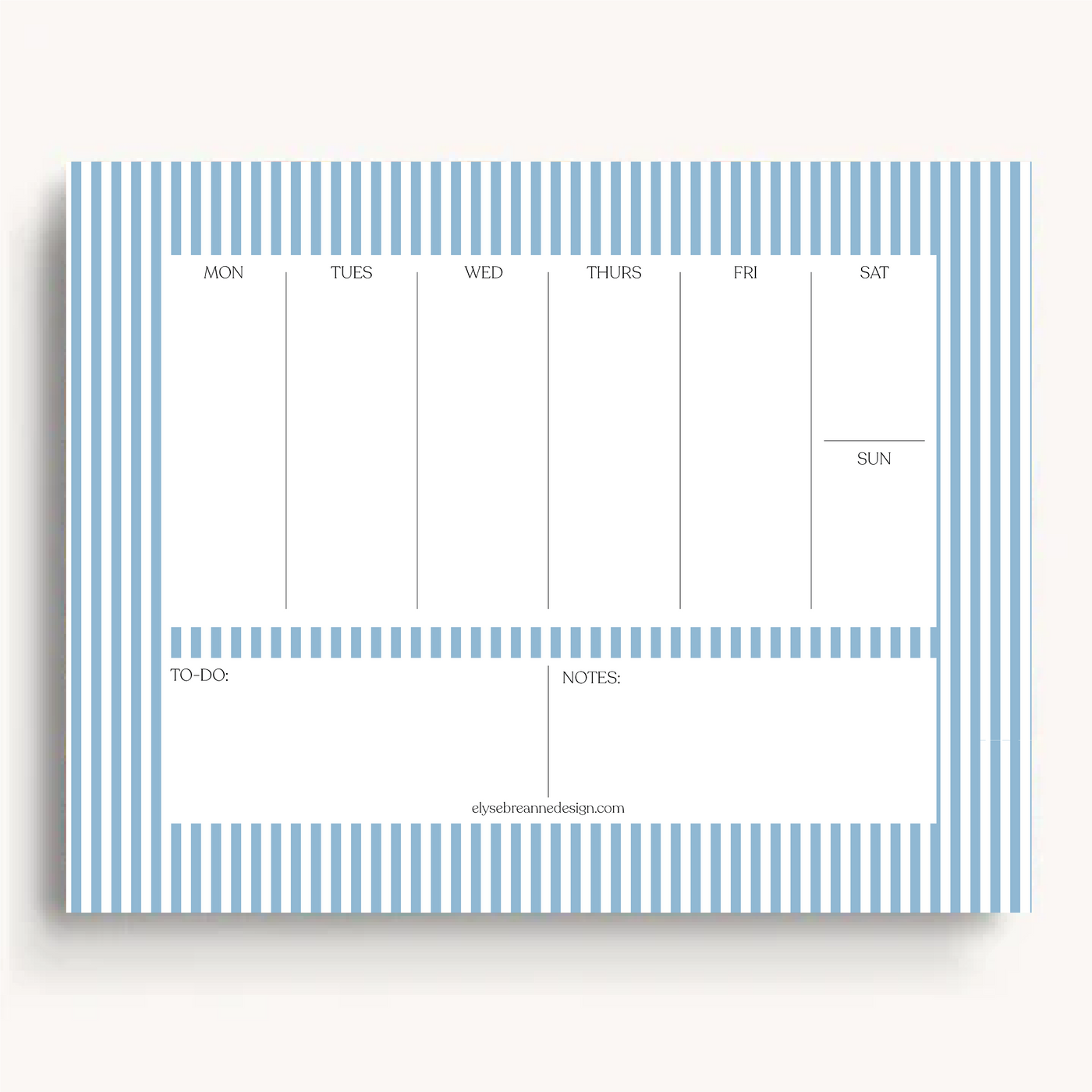 Weekly Planner Notepad, 8.5x11"