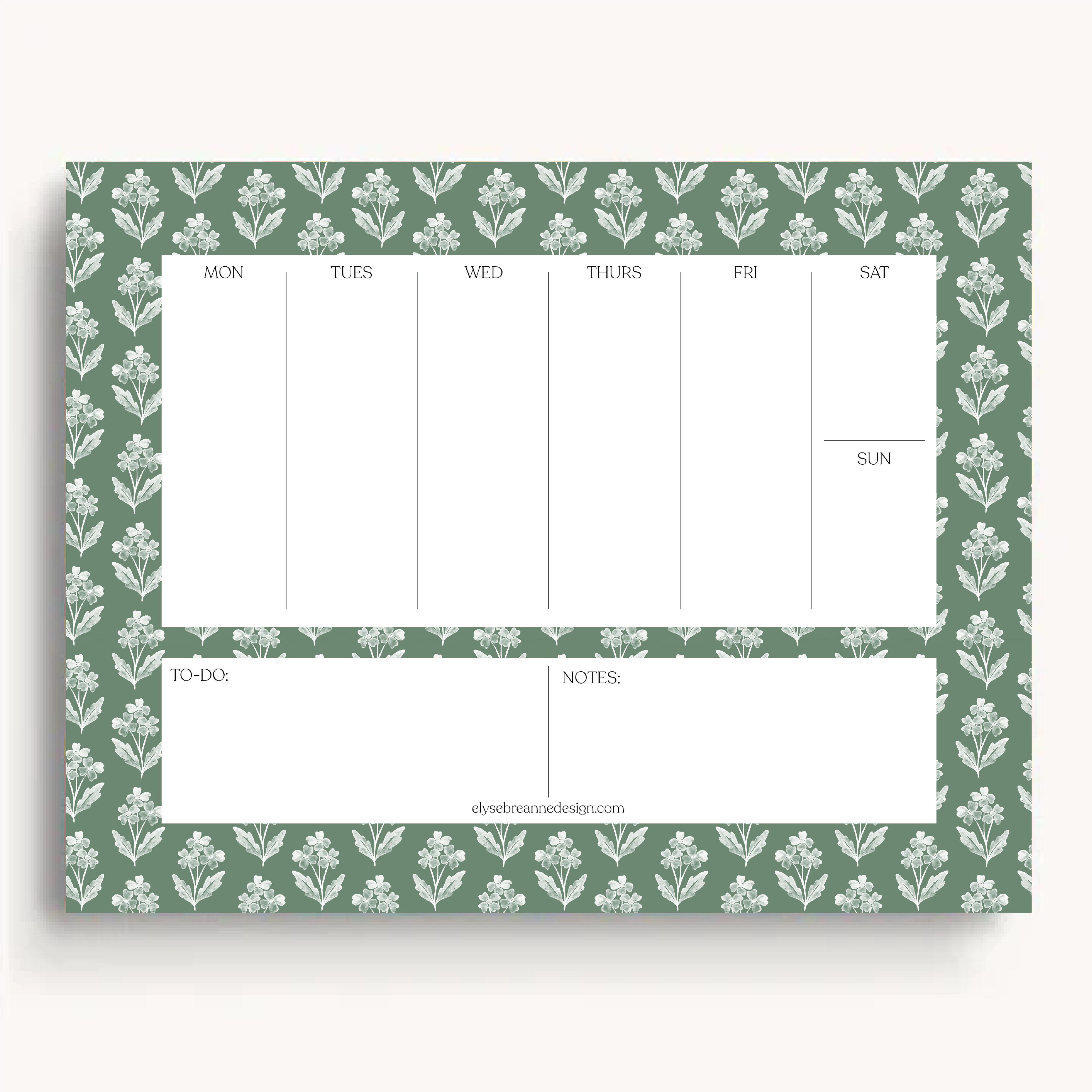 Weekly Planner Notepad, 8.5x11"