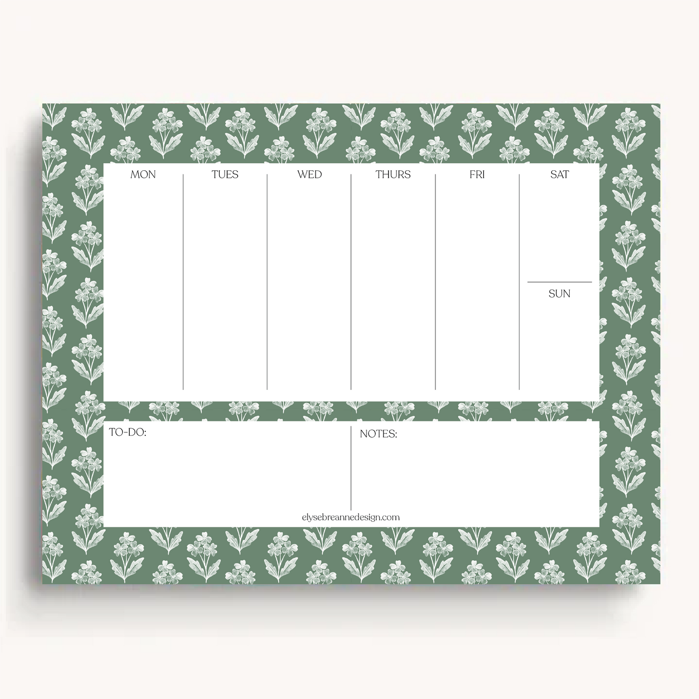 Weekly Planner Notepad, 8.5x11"