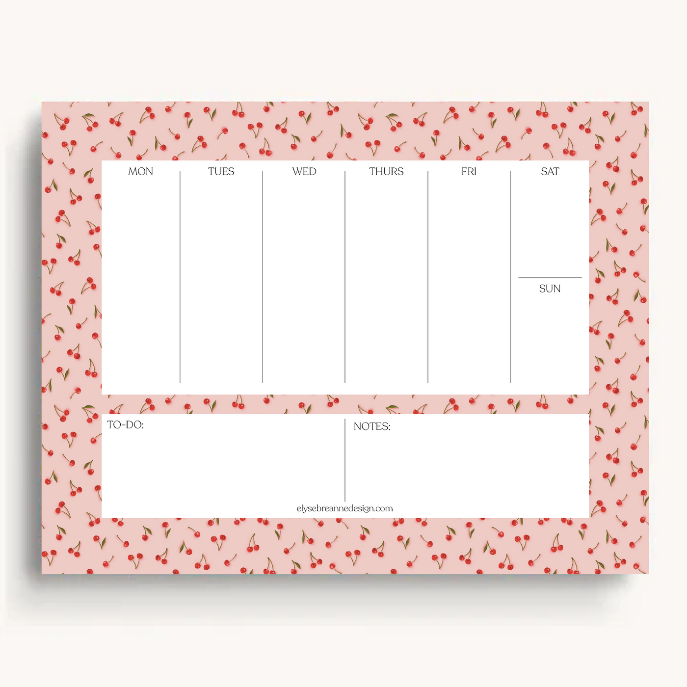 Weekly Planner Notepad, 8.5x11"