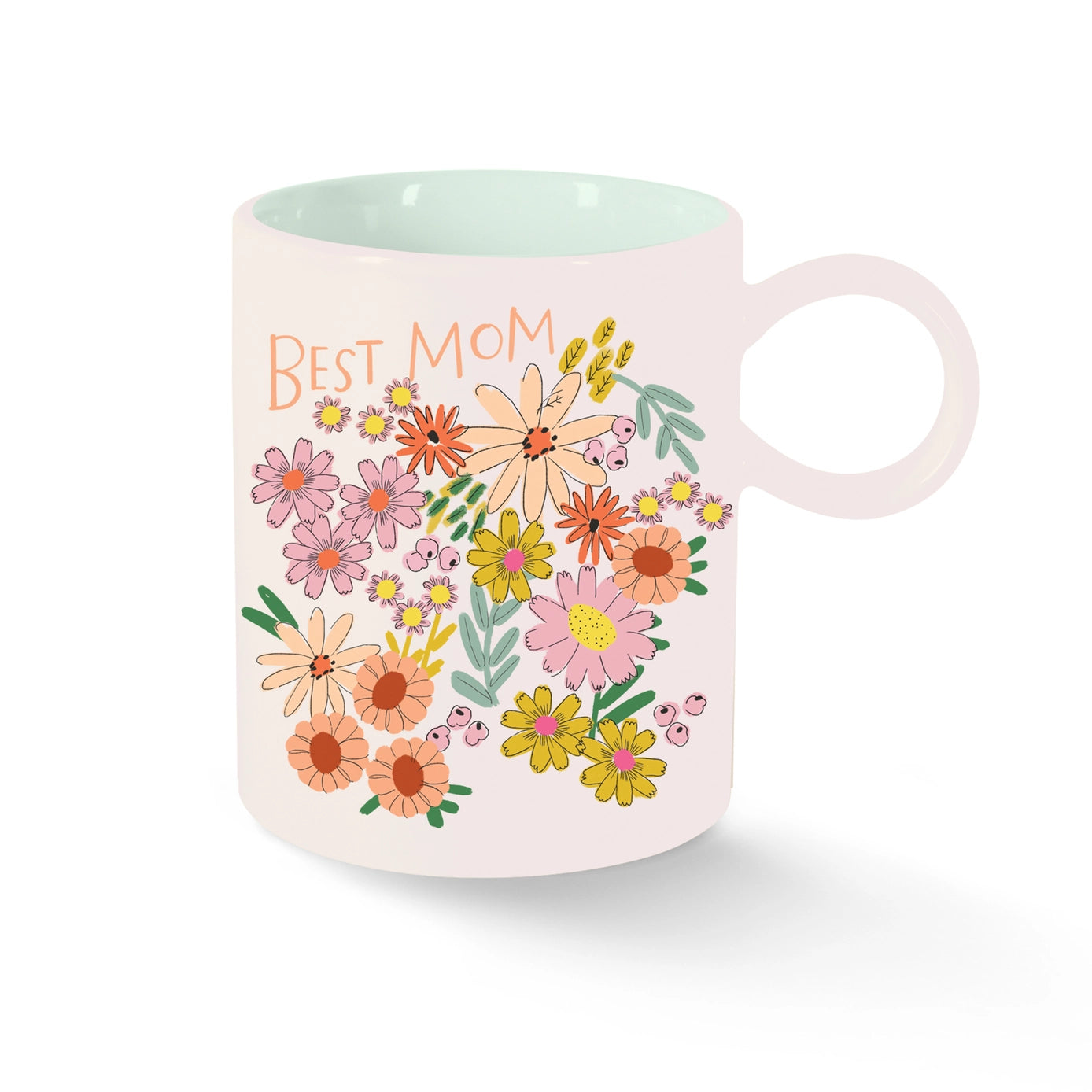 Best Mom Floral Saratoga Mug