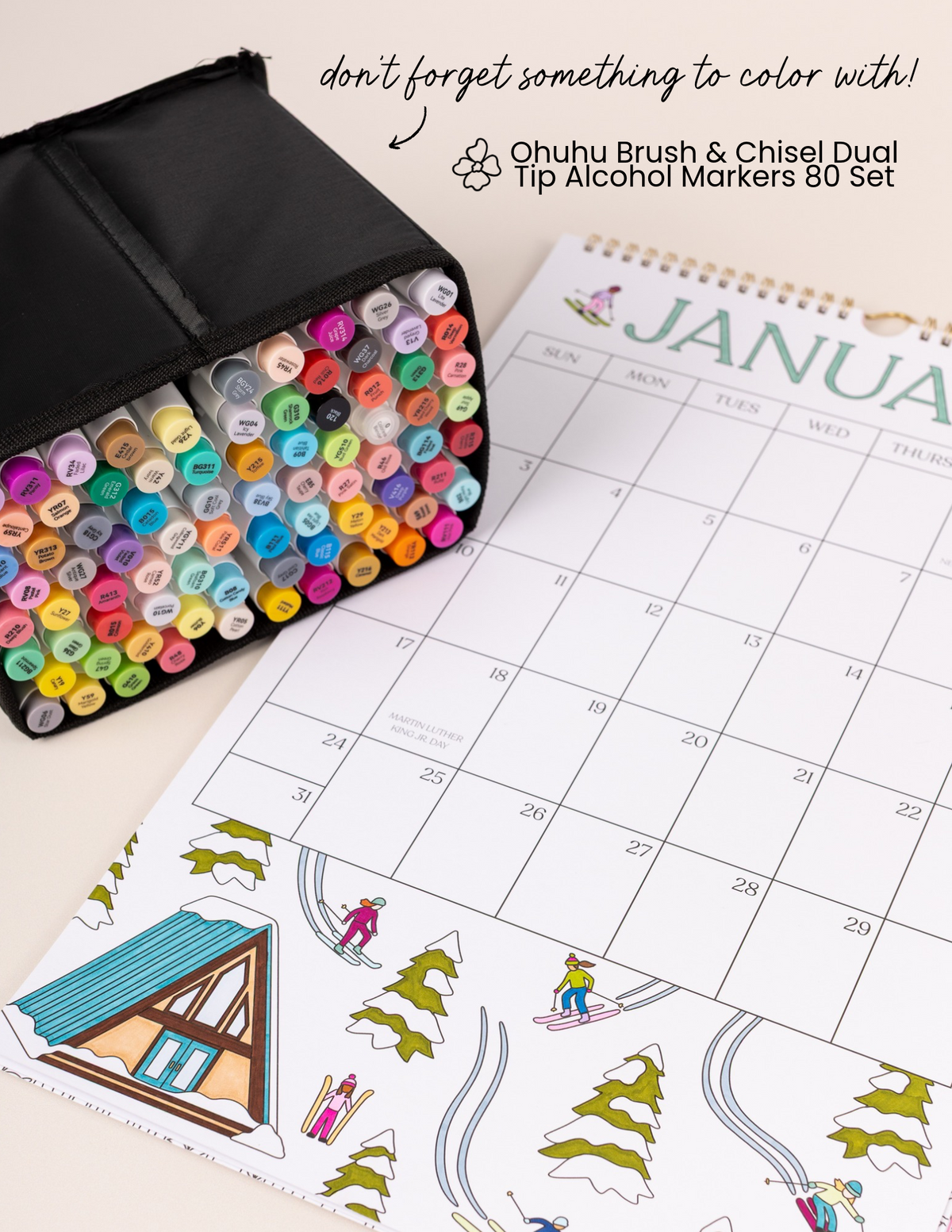 2027 Color-In Wall Calendar