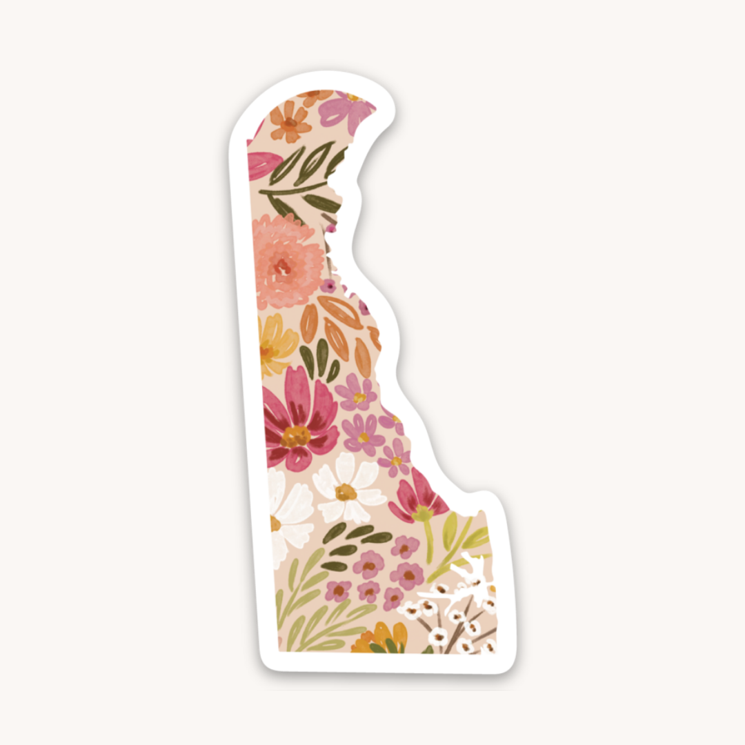 Waterproof Vinyl State Sticker, 3.25x1"